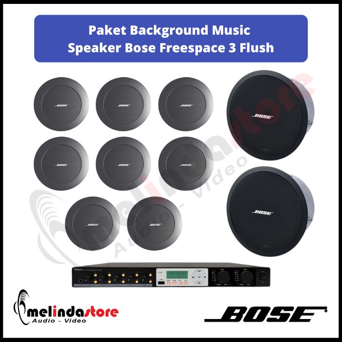 Paket Sound System Background Music Speaker Bose Freespace 3 II Flush | 8 speaker Paket Sound System Background Music Speaker Bose Freespace 3 II Flush | 8 speaker